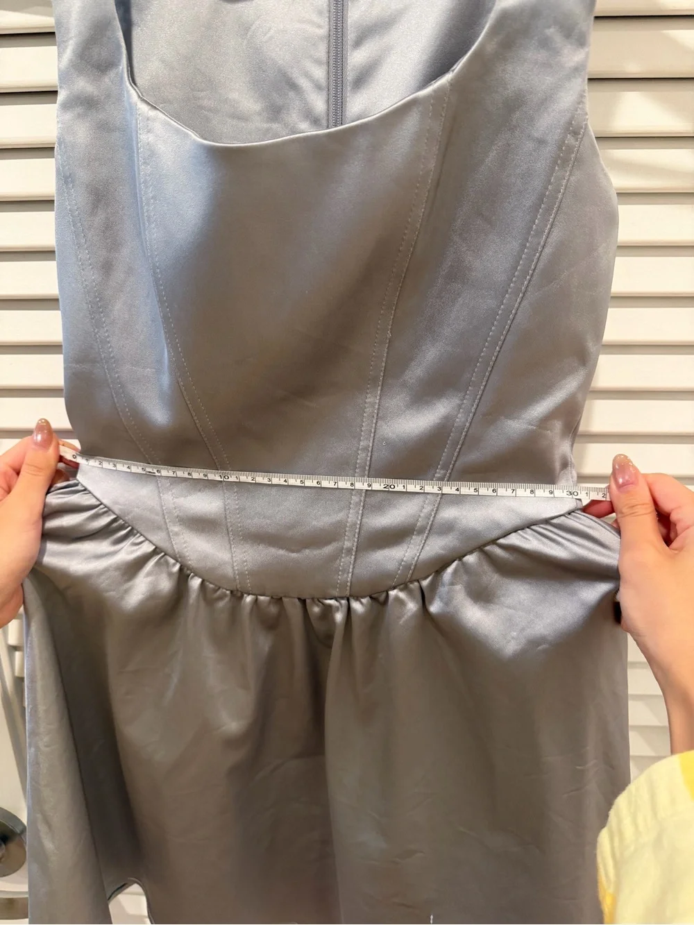 Aritzia Sunday Best Septor Satin Dress Cool Lagoon Grey Size 00